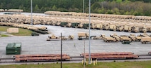 A photo of prepositioned, U.S. Army equipment.