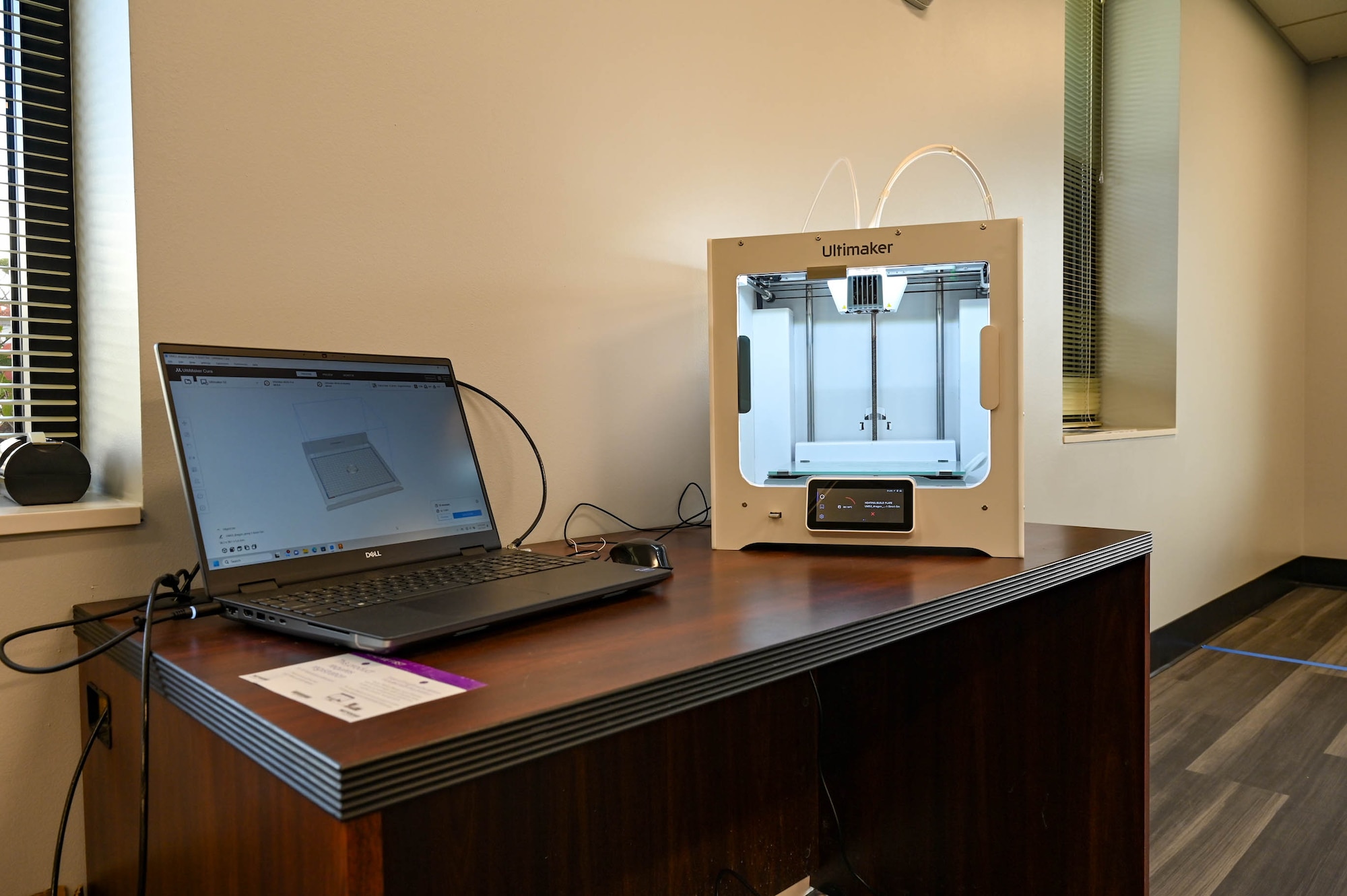 A 3D printer is one of the first tools in the Innovation Lab at Keesler Air Force Base, Mississippi, March 21, 2024.