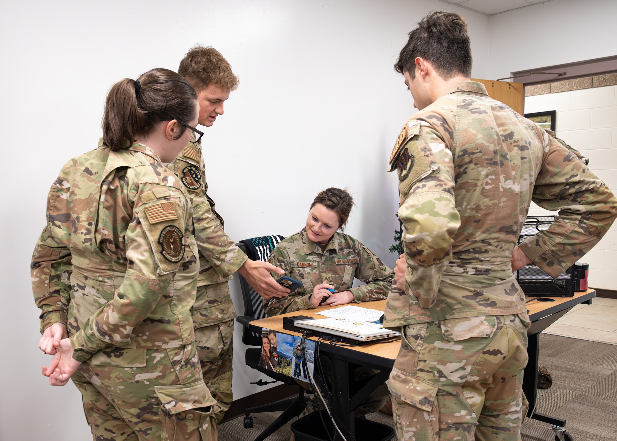 Staff Sgt. Mary Cannon makes pancakes for her FTEC students on their last day of class.