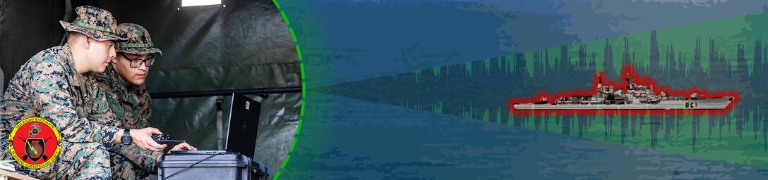 A graphic created as a banner for exercise Corvus Dawn 24 to highlight 3rd Radio Battalion's role of sensing in completing the kill web. (U.S. Marine Corps graphic illustration by Staff Sgt. Samuel Ruiz)