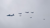 Fighter aircraft from the U.S. 8th Fighter Wing, Japan, and the Republic of Korea conducted a trilateral escort flight of a U.S. B-52H Stratofortress Bomber operating in the Indo-Pacific, April 2, 2024.
