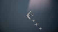 Fighter aircraft from the U.S. 8th Fighter Wing and the Republic of Korea conducted a trilateral escort flight of a U.S. B-52H Stratofortress Bomber operating in the Indo-Pacific, April 2, 2024.