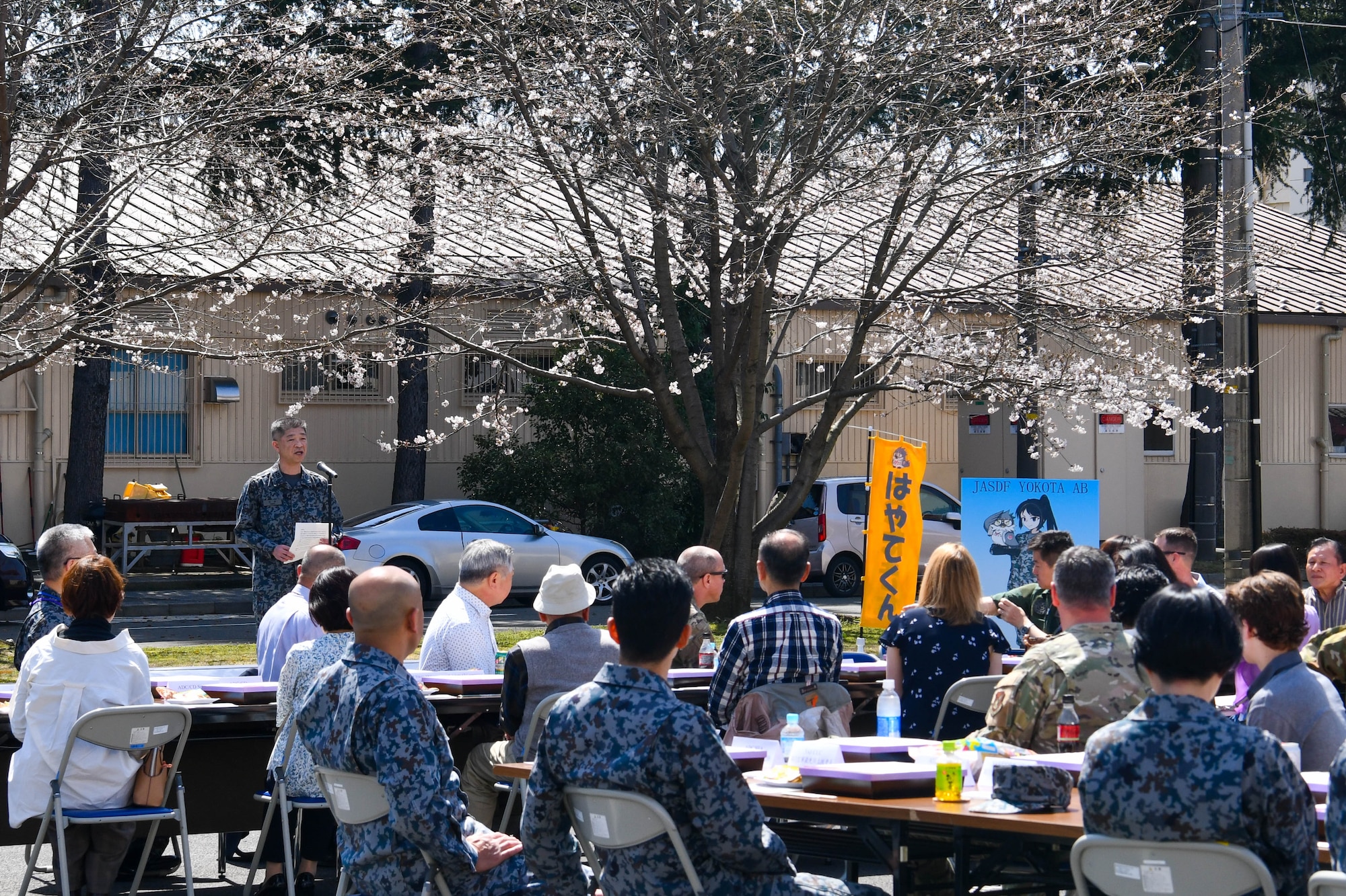 Japan Air Self-Defense Force Col. Hiroyuki Ishii, Operations Support Wing commander, gives opening remarks.