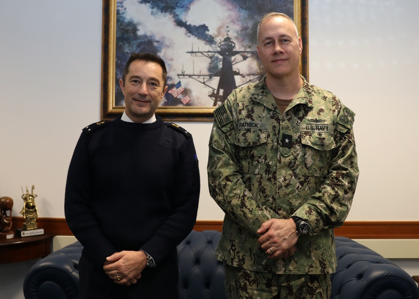 Leadership from the French Navy visited the U.S. Naval Forces Europe-Africa headquarters, to meet with NAVEUR-NAVAF and U.S. 6th Fleet leadership, March 29, 2024.