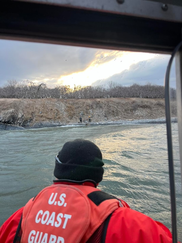A Coast Guard Station Burlington boat crew rescues two stranded boaters on Lake Champlain after their vessel ran aground
