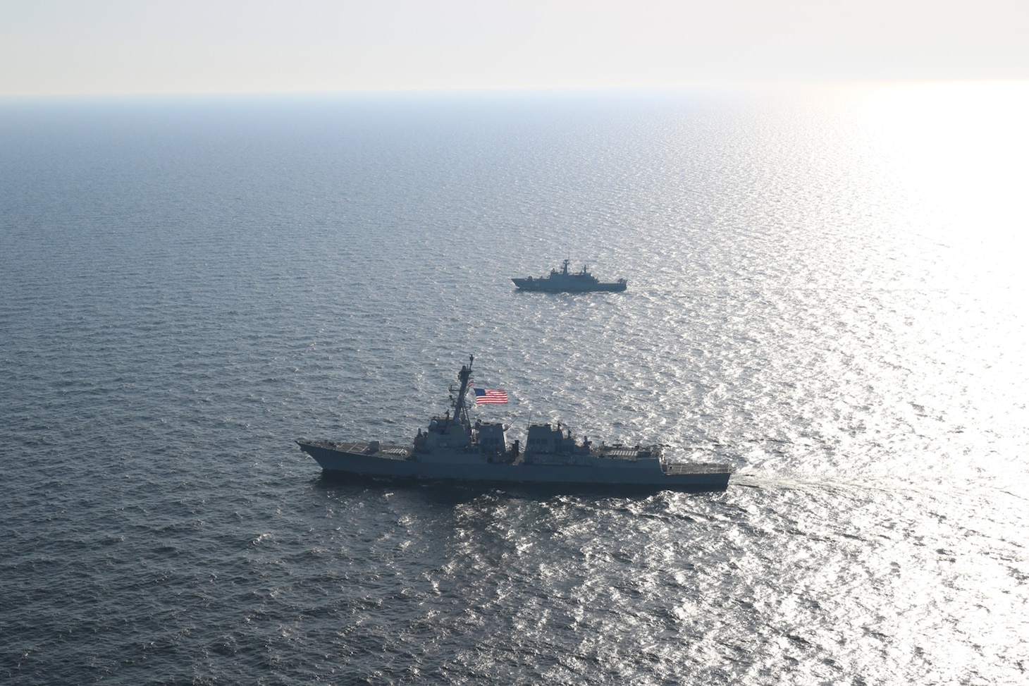 “US Navy Ship DDG 117 Conducts Operations in Baltic Waters Alongside Finnish Navy Vessel Uusimaa 05”