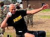 Staff Sgt. Abel Baez in the shot put competition at the 2024 Army Trials