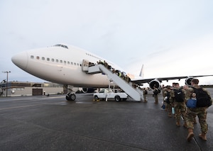 Over 150 Team McChord Airmen said farewell to friends and family before deploying as Lead Wing in support of Expeditionary Air Base 24.2 at Joint Base Lewis-McChord, Washington, March 30, 2024.