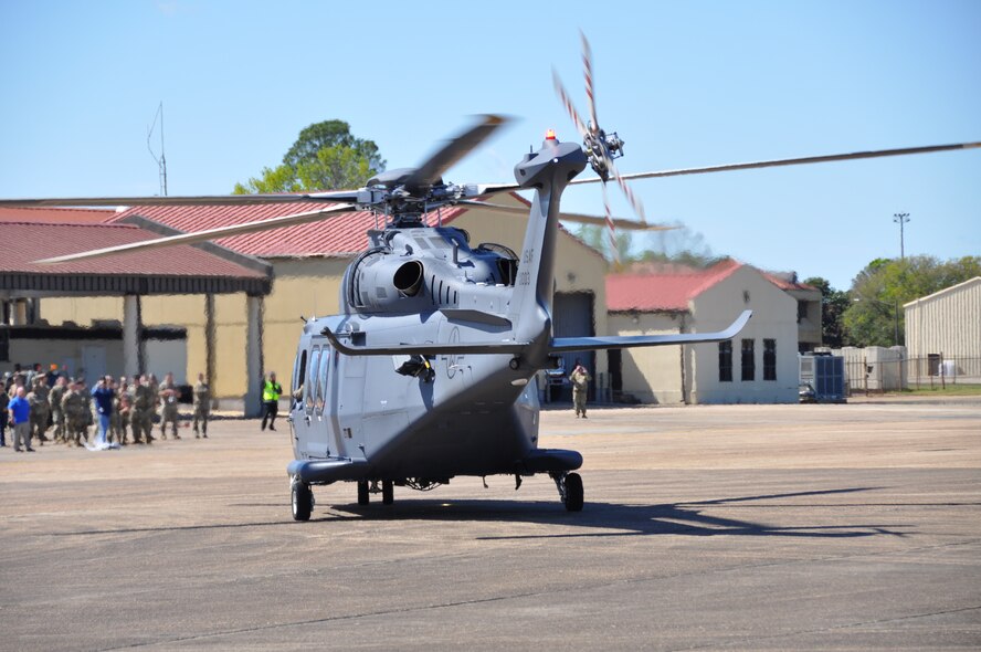 an aircraft taxis on the flight line