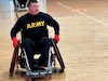 Staff Sgt Travis Beeghley at wheelchair rugby camp