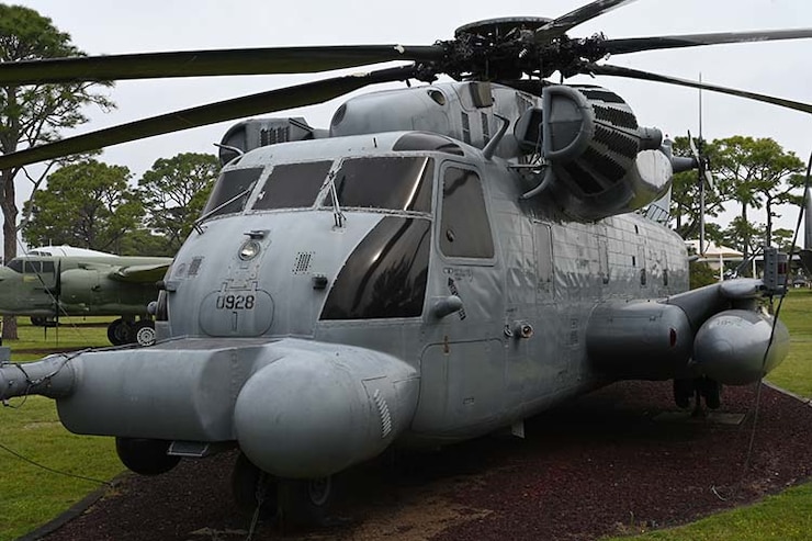 Photo of the MH-53J Pave Low aircraft at the Hurlburt Field Memorial Air Park.