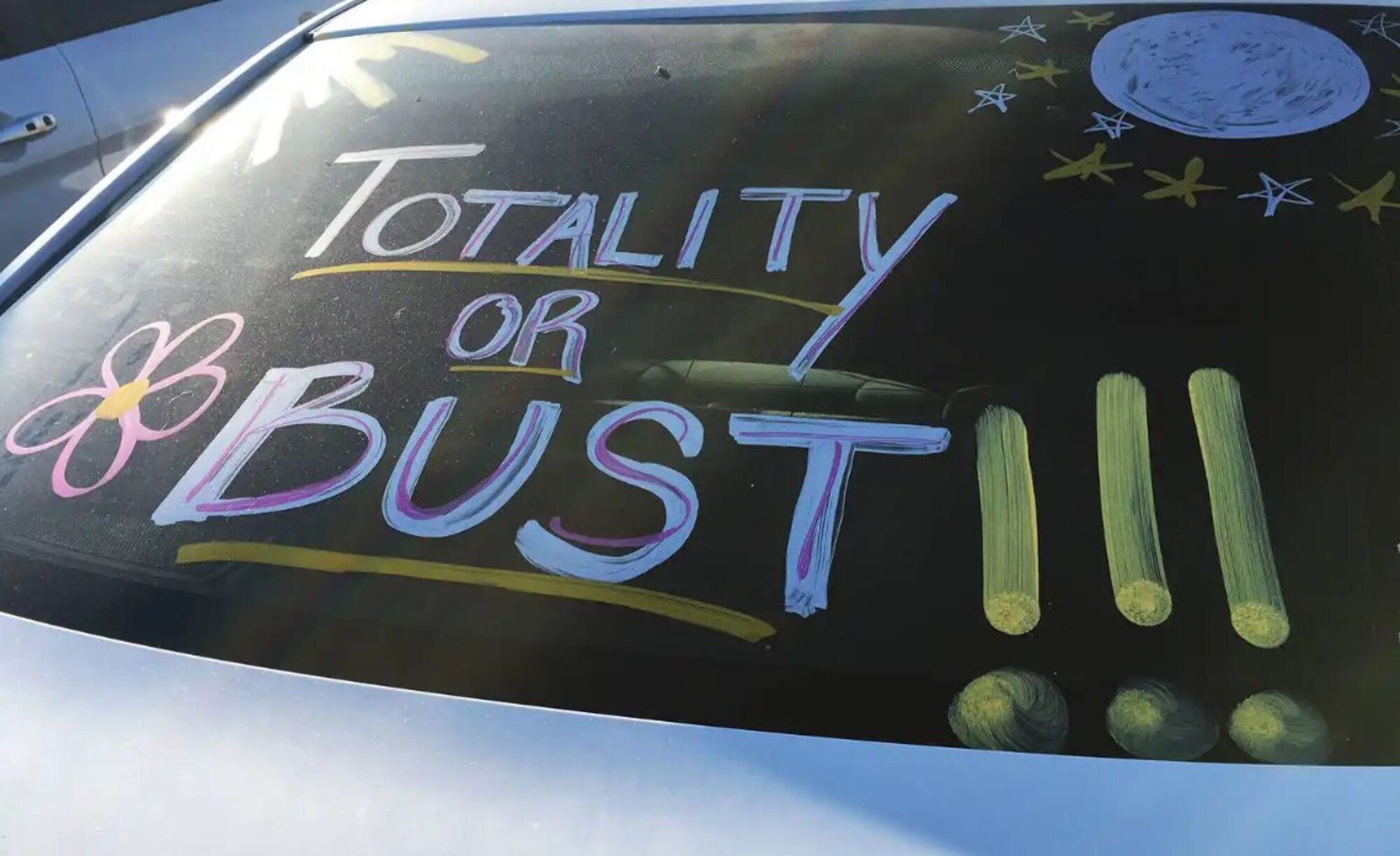 Totality or bust! It’s a catching saying, but there are some hazards that can cause your solar eclipse viewing party to go bust. Drivers should plan to arrive early and stay late and park their vehicles in safe, approved areas. You shouldn’t try to view the solar eclipse while driving because it’s not safe to wear the eclipse glasses while driving, and driving while distracted can lead to dire consequence in terms of vehicle mishaps, as well as collisions with pedestrians. Also beware that communication infrastructure gets stressed when areas get overcrowded, which can disrupt your phone service. Wildlife encounters, sunburn and dehydration are a few other risks that can crash the party.