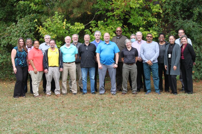 Naval Sea Systems Command’s Miniature/Micro-Miniature Module Test and Repair team pictured outside its offices in St. Juliens Creek Annex, Portsmouth, Virginia. The 2M/MTR program plays a crucial role in ensuring Navy fleet readiness through its innovative solutions for electronic component repair and maintenance (Courtesy Photo).