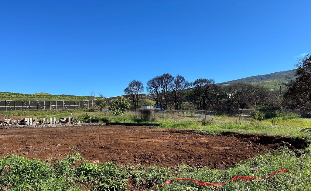 One of the 500 properties in Maui which the U.S. Army Corps of Engineers cleared of wildfire debris by April 2. There were approximately 1,600 properties impacted by the wildfires Aug. 8, 2023. Once a property is cleared of debris, USACE staff will then test the soil to ensure it is safe. Once safe and erosion control installed, USACE staff notify County of Maui that the property is complete and ready to begin the rebuilding process.



(Photo by John Daves)