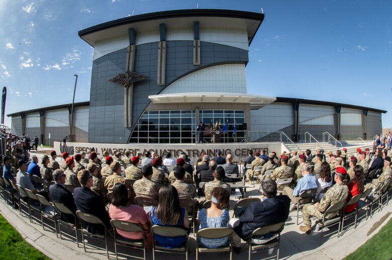 Leaders, project managers and engineers from the U.S. Army Corps of Engineers' Southwestern Division and Fort Worth District, joined with their customers from Air Force’s Special Warfare Training Wing, in officially dedicating the Maltz Special Warfare Aquatic Training Center, located on Joint Base San Antonio-Chapman Training Annex
