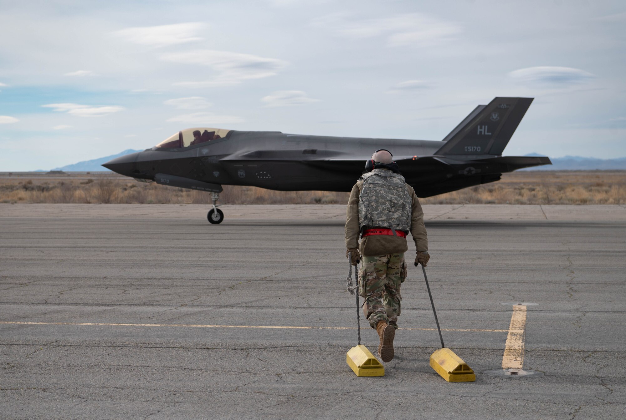 A photo of Airmen and aircraft participating in an agile combat employment exercise