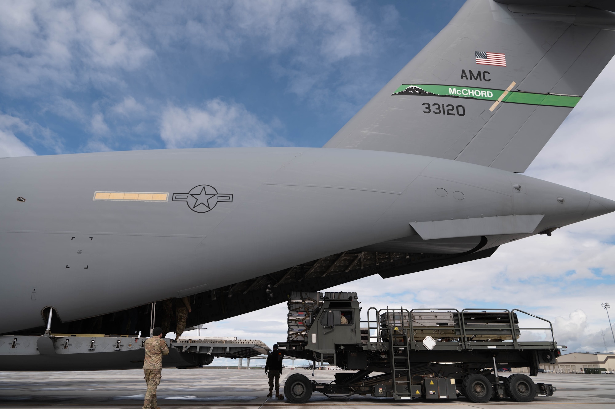 A photo of Airmen and aircraft participating in an agile combat employment exercise
