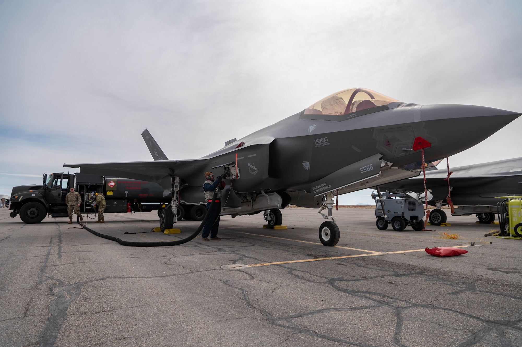 A photo of Airmen and aircraft participating in an agile combat employment exercise