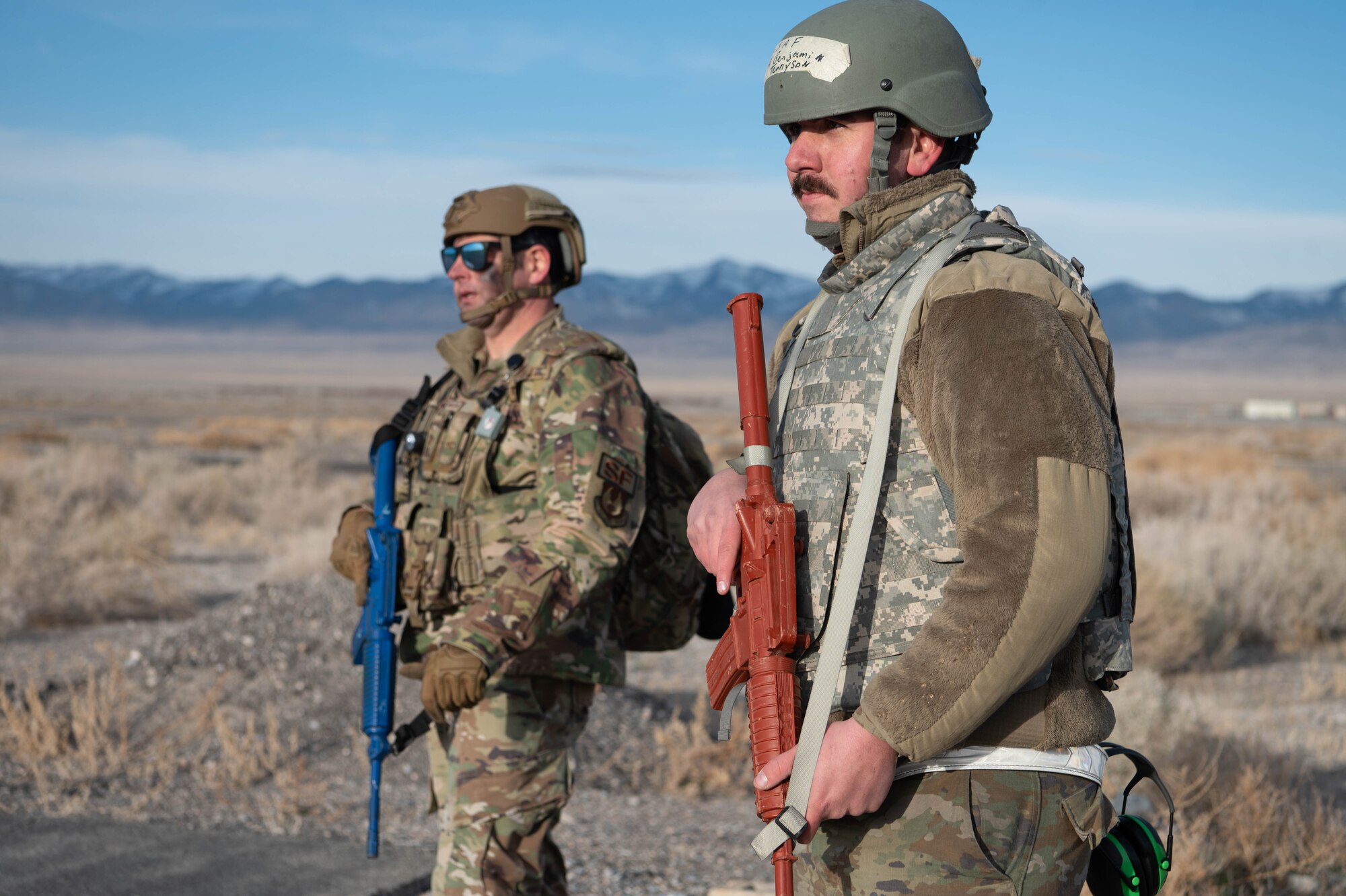 A photo of Airmen and aircraft participating in an agile combat employment exercise