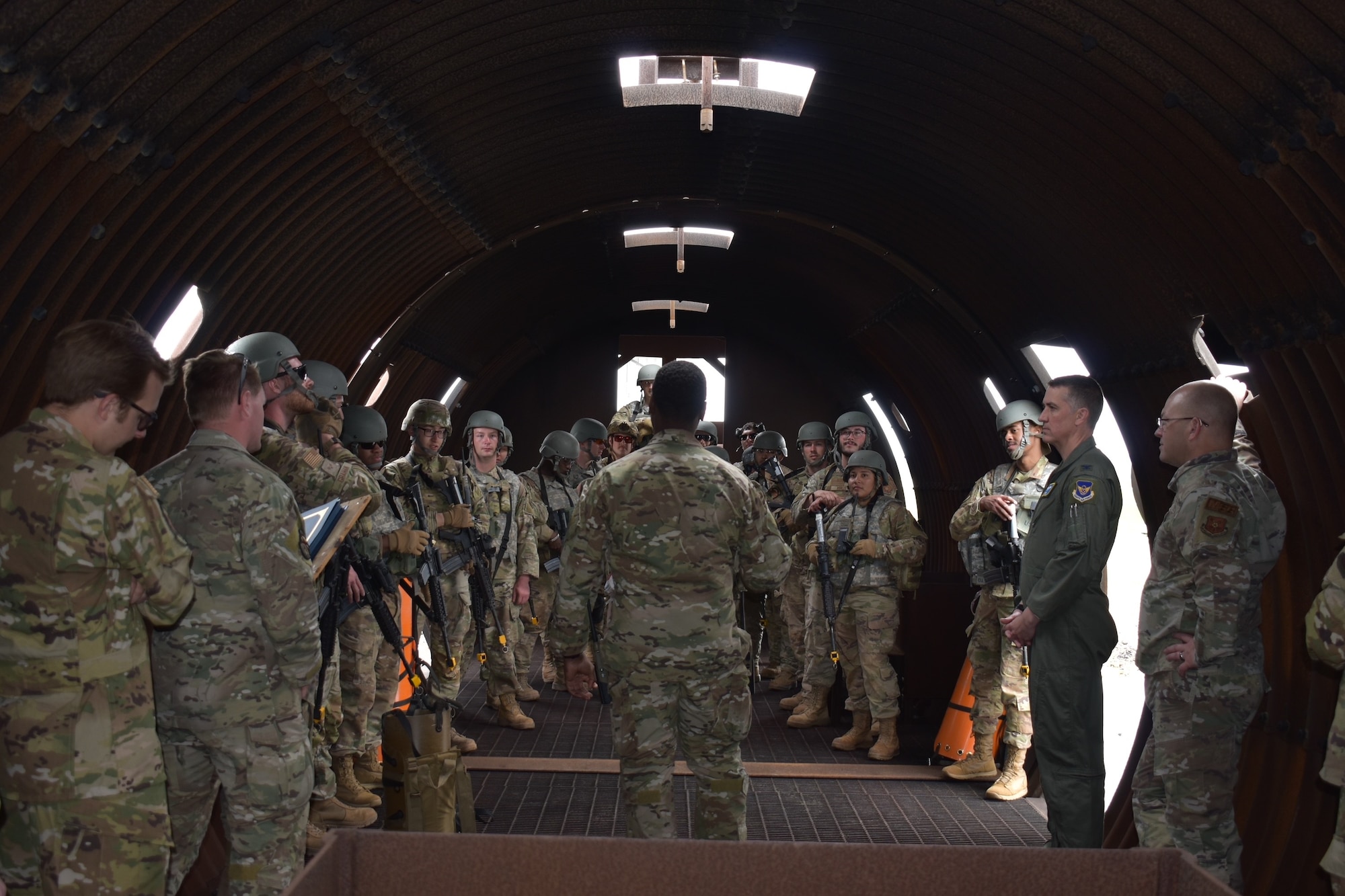 airmen listen to a brief