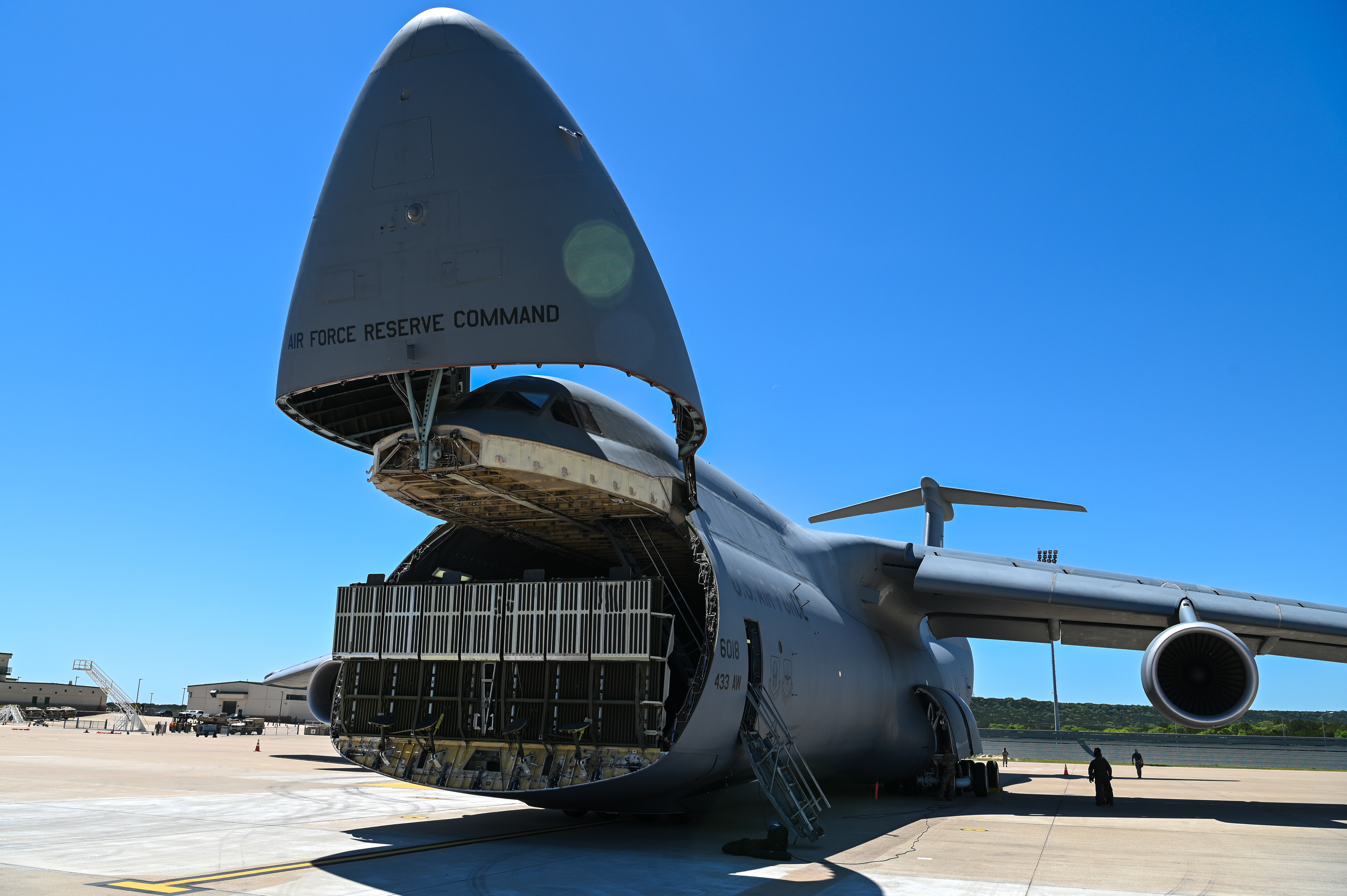 Army Vehicles Go Airborne As C-5 Shows Off Airlift Muscle Before