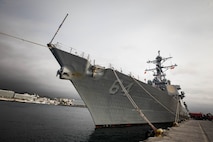 231005-N-GF955-1200

AZORES, PORTUGAL (Oct. 5, 2023) The Arleigh Burke-class guided-missile destroyer USS Carney (DDG 64) moors in Azores, Portugal during a brief stop for fuel, Oct. 5, 2023. Carney is on a scheduled deployment in the U.S. Naval Forces Europe area of operations, employed by the U.S. 6th Fleet, and U.S. 5th Fleet to defend U.S., allied and partner interests. (U.S. Navy photo by Mass Communication Specialist 2nd Class Aaron Lau)