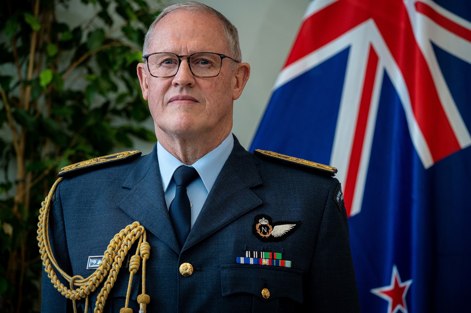 Air Marshal Kevin R. Short, New Zealand Defense Force Chief of Defence Force, receives the Legion of Merit pinned by Adm. John C. Aquilino, Commander of U.S. Indo-Pacific Command, in Wellington, New Zealand, on April 6, 2024. The Legion of Merit is the highest accolade that the U.S. can bestow upon a foreign leader; it is reserved for individuals who have shown exceptionally meritorious conduct in the performance of outstanding services. USINDOPACOM is committed to enhancing stability in the Indo-Pacific region by promoting security cooperation, encouraging peaceful development, responding to contingencies, deterring aggression and, when necessary, fighting to win. (U.S. Navy photo by Chief Mass Communication Specialist Shannon M. Smith)