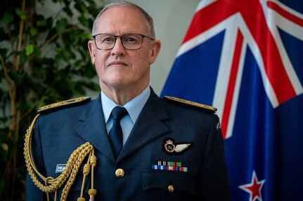 Air Marshal Kevin R. Short, New Zealand Defense Force Chief of Defence Force, receives the Legion of Merit pinned by Adm. John C. Aquilino, Commander of U.S. Indo-Pacific Command, in Wellington, New Zealand, on April 6, 2024. The Legion of Merit is the highest accolade that the U.S. can bestow upon a foreign leader; it is reserved for individuals who have shown exceptionally meritorious conduct in the performance of outstanding services. USINDOPACOM is committed to enhancing stability in the Indo-Pacific region by promoting security cooperation, encouraging peaceful development, responding to contingencies, deterring aggression and, when necessary, fighting to win. (U.S. Navy photo by Chief Mass Communication Specialist Shannon M. Smith)