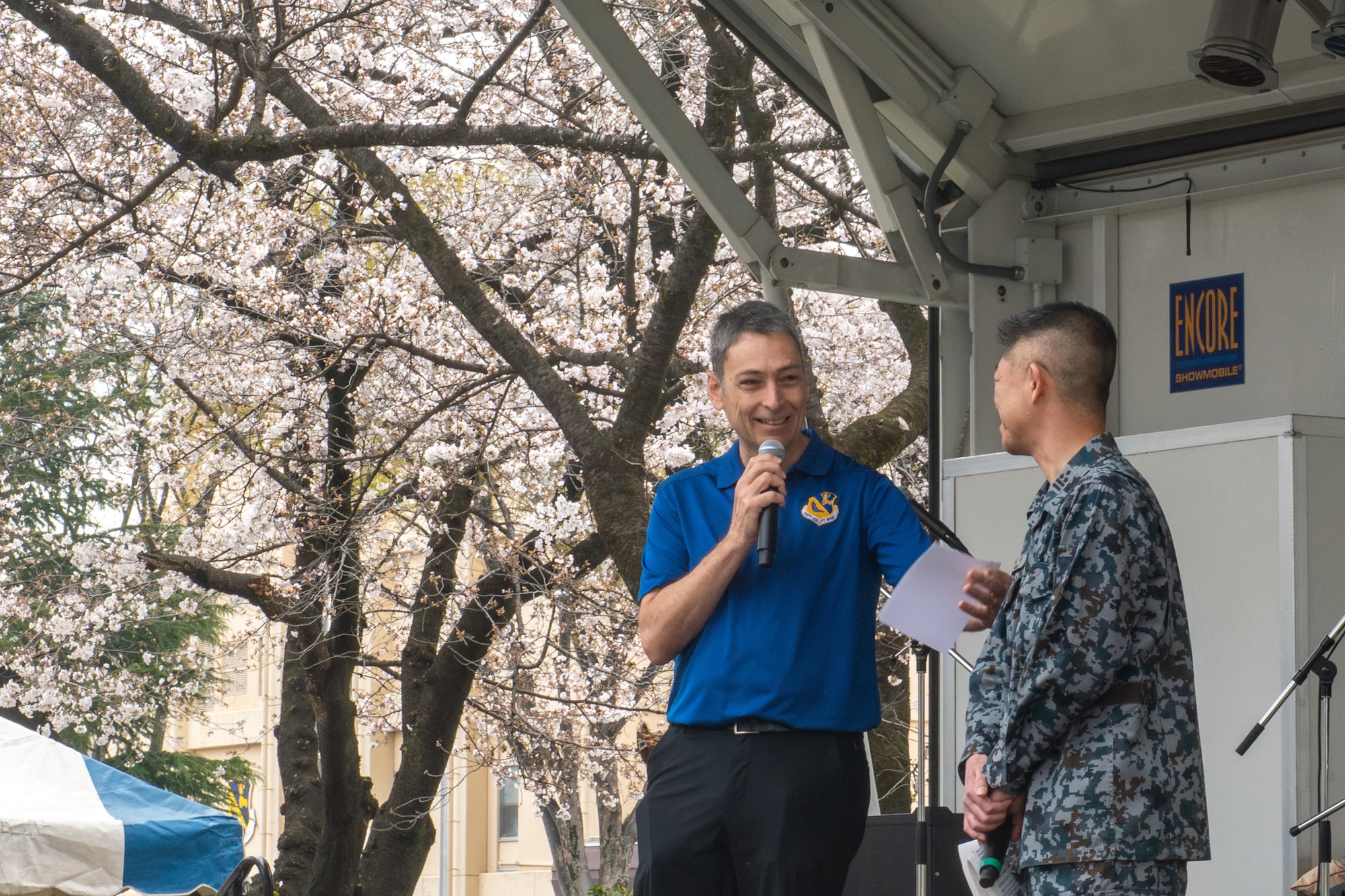 Japanese and Yokota Air Base community members gather for a spring festival.