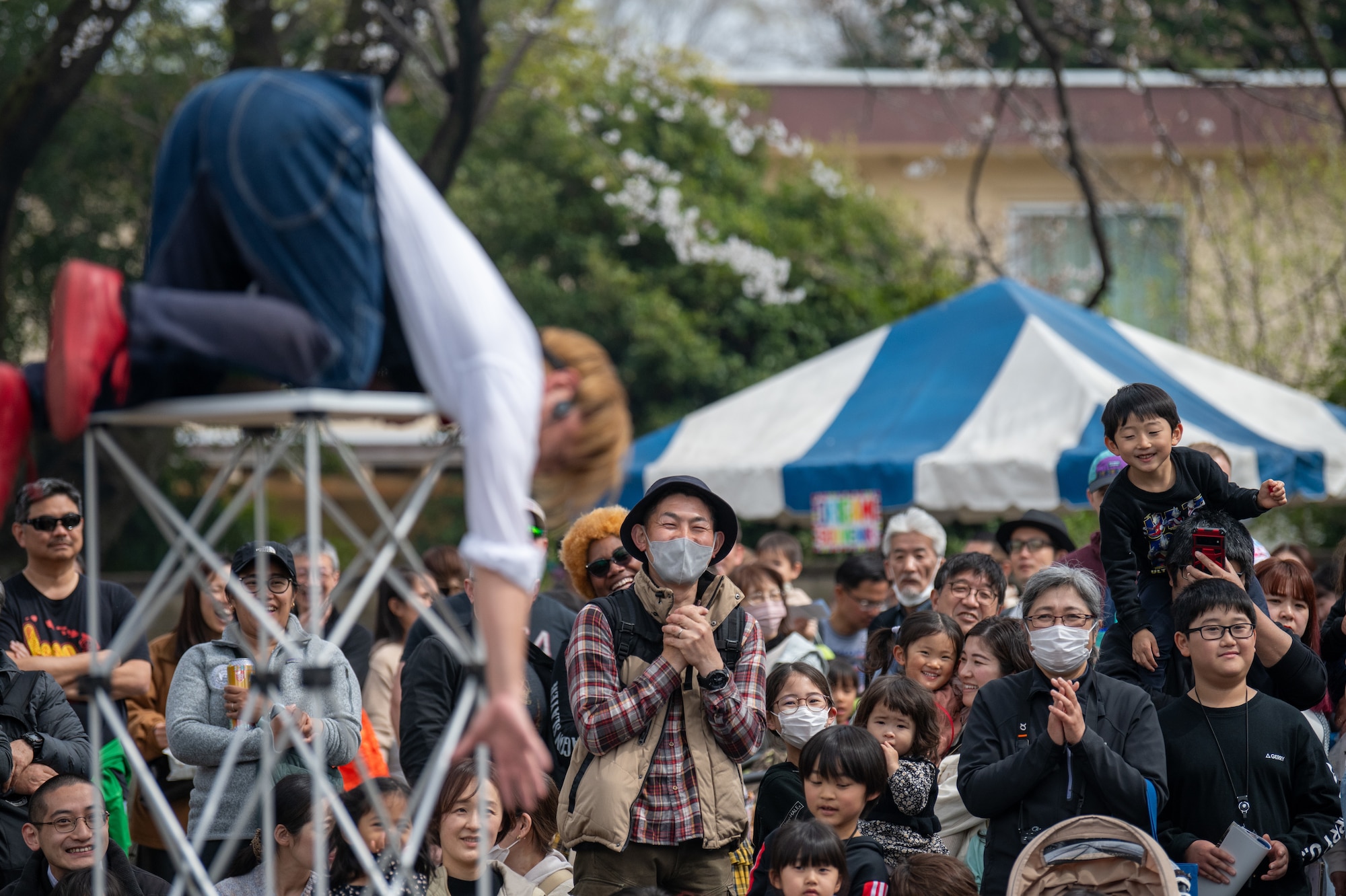 Japanese and Yokota Air Base community members gather for a spring festival.