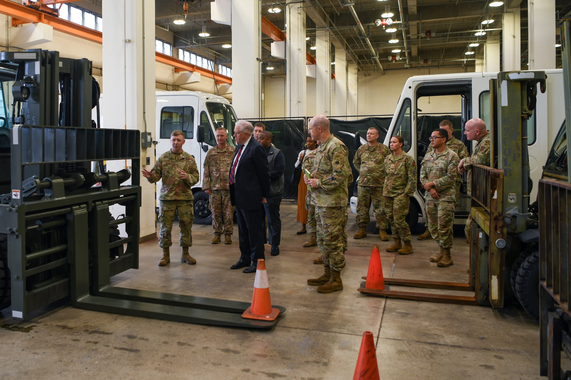 SecAF observes corrosion control and repair.