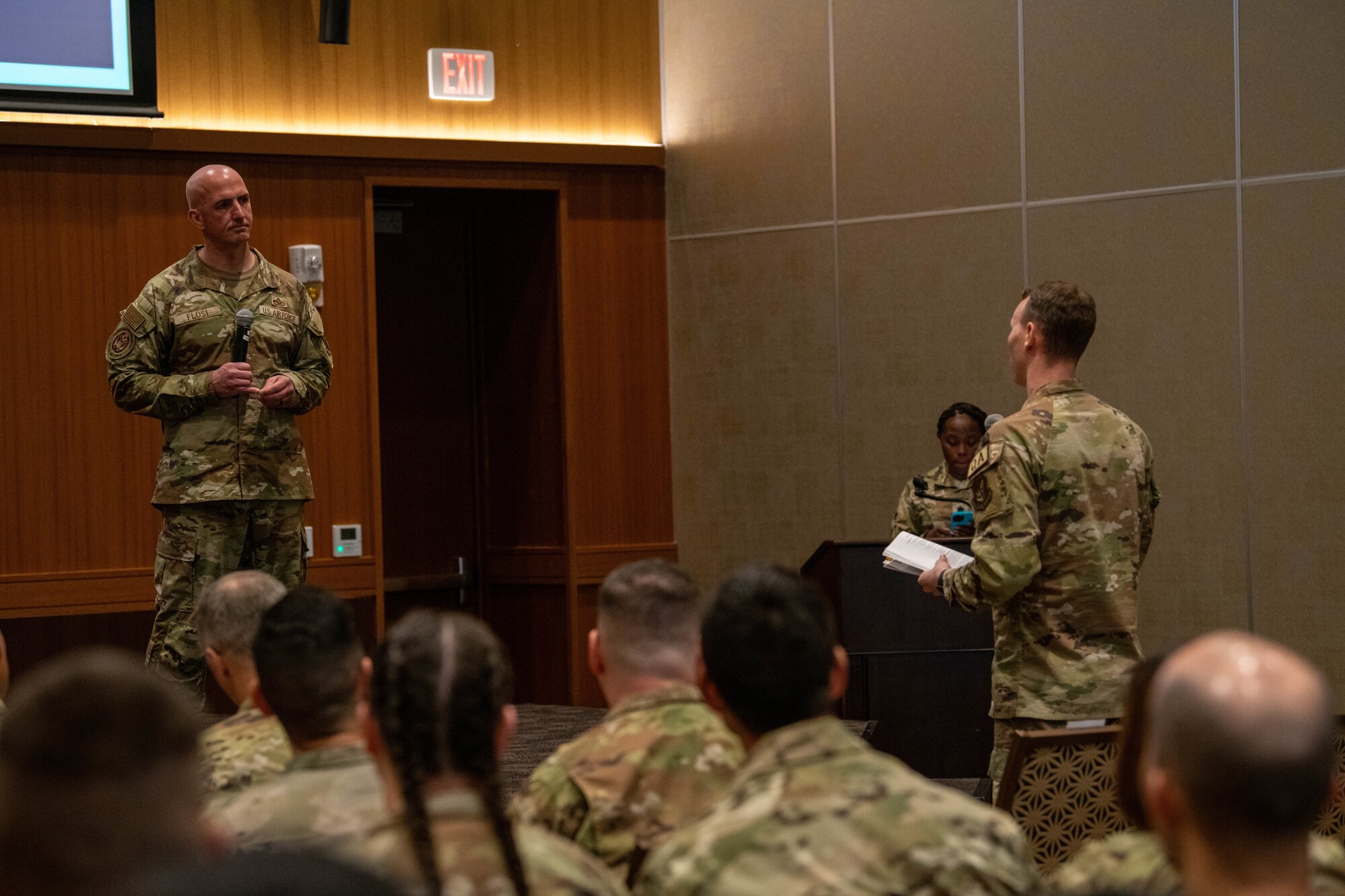 CSAF speaks to an Airman