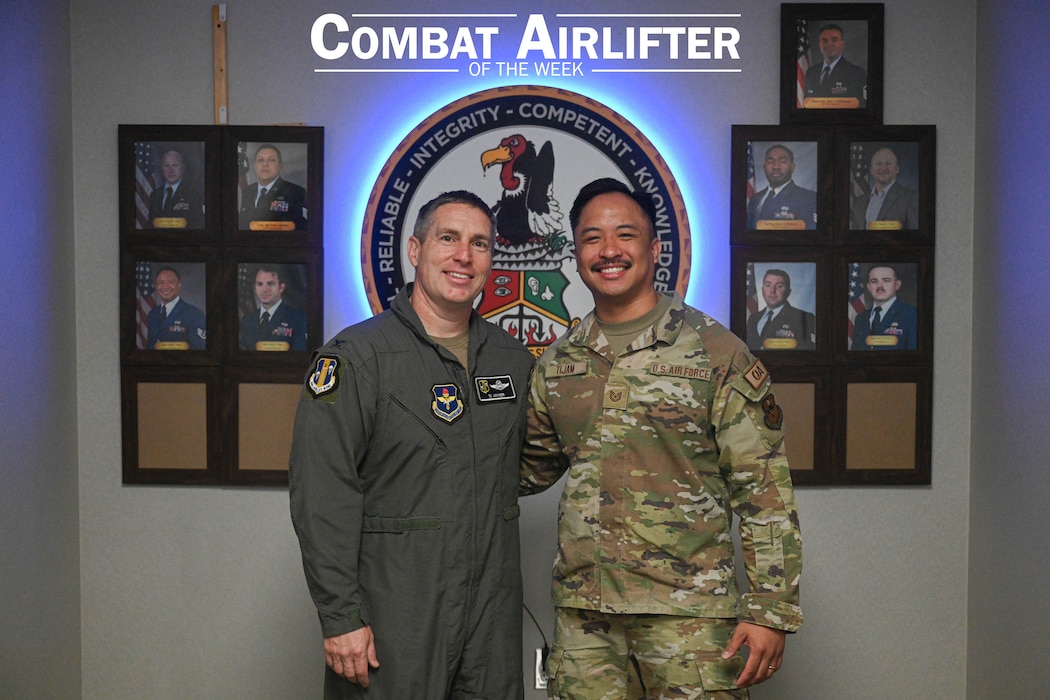 Tech. Sgt. Adrian Tijam, 314th Maintenance Group quality assurance inspector, is selected a Combat Airlifter of the Week April 8, 2024.