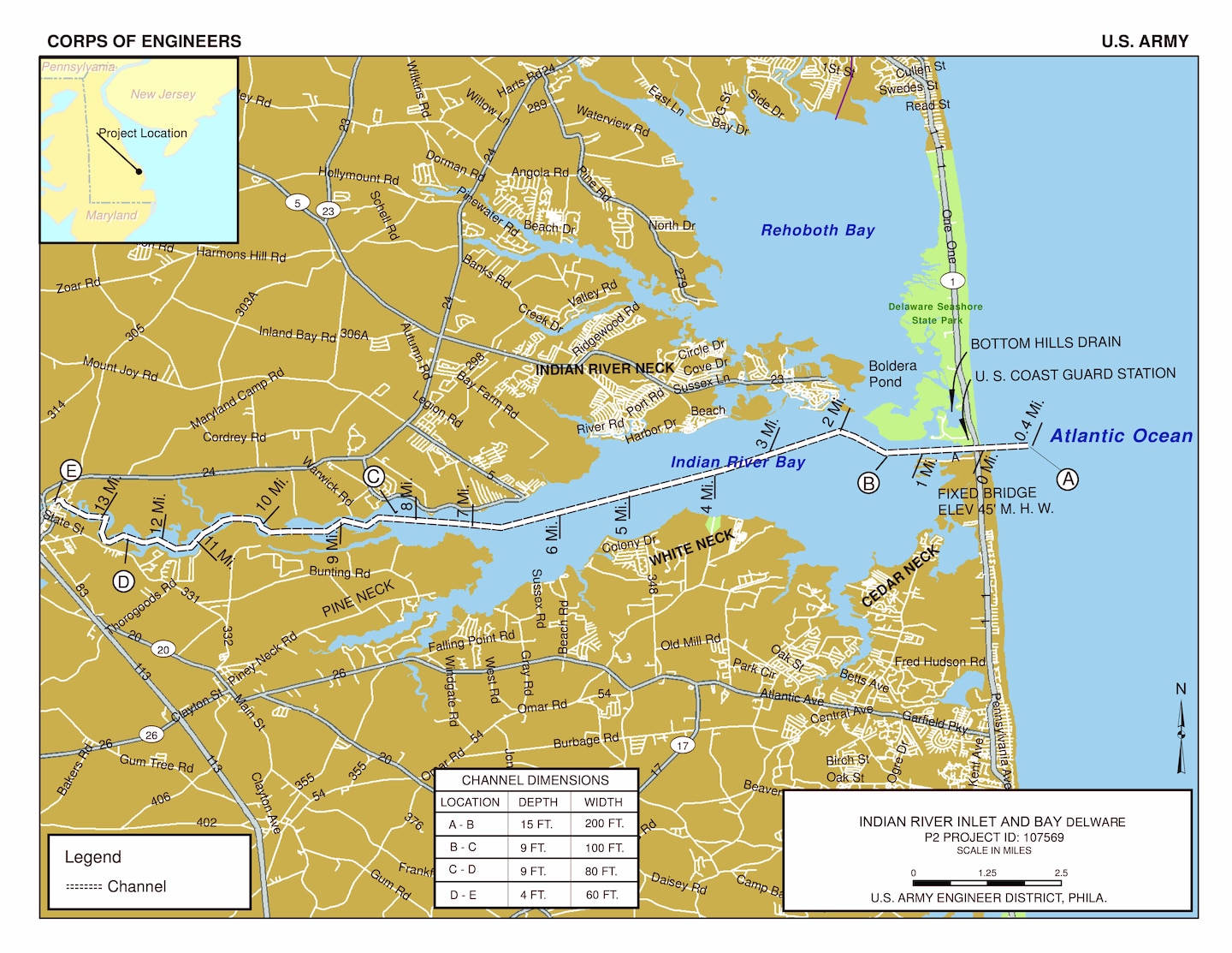 Indian River Inlet Map