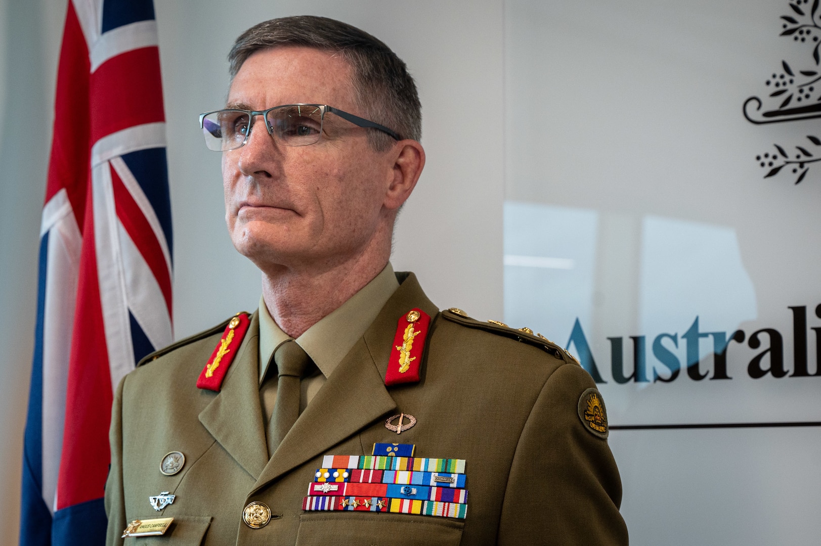 Australia Chief of the Defence Force Gen. Angus Campbell receives the Legion of Merit pinned by Adm. John C. Aquilino, Commander of U.S. Indo-Pacific Command, in Canberra, Australia, on April 8, 2024. The Legion of Merit is the highest accolade that the U.S. can bestow upon a foreign leader; it is reserved for individuals who have shown exceptionally meritorious conduct in the performance of outstanding services. USINDOPACOM is committed to enhancing stability in the Indo-Pacific region by promoting security cooperation, encouraging peaceful development, responding to contingencies, deterring aggression and, when necessary, fighting to win. (U.S. Navy photo by Chief Mass Communication Specialist Shannon M. Smith)