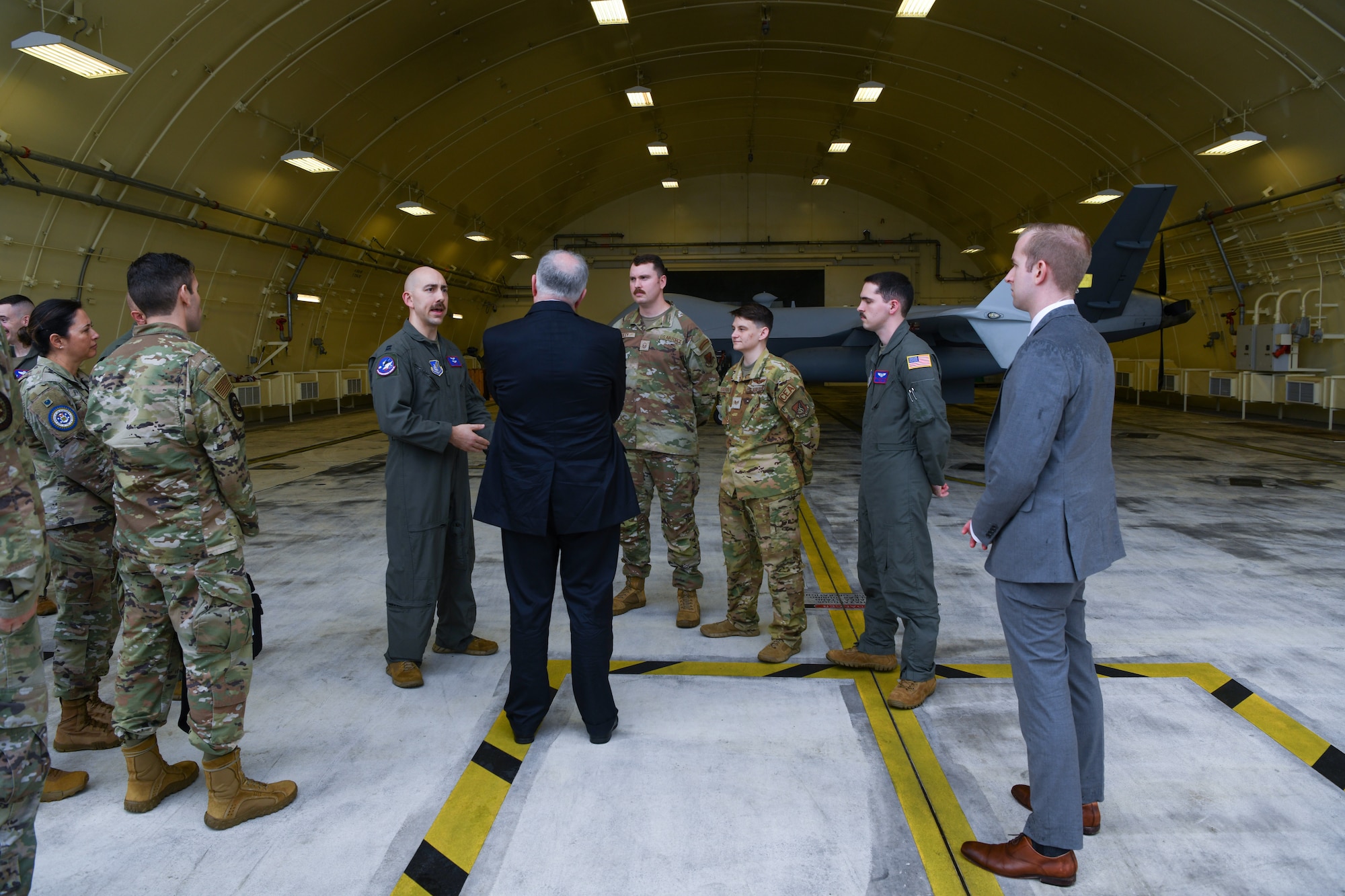 SecAF speaks with Airmen assigned to the 319th ERS.