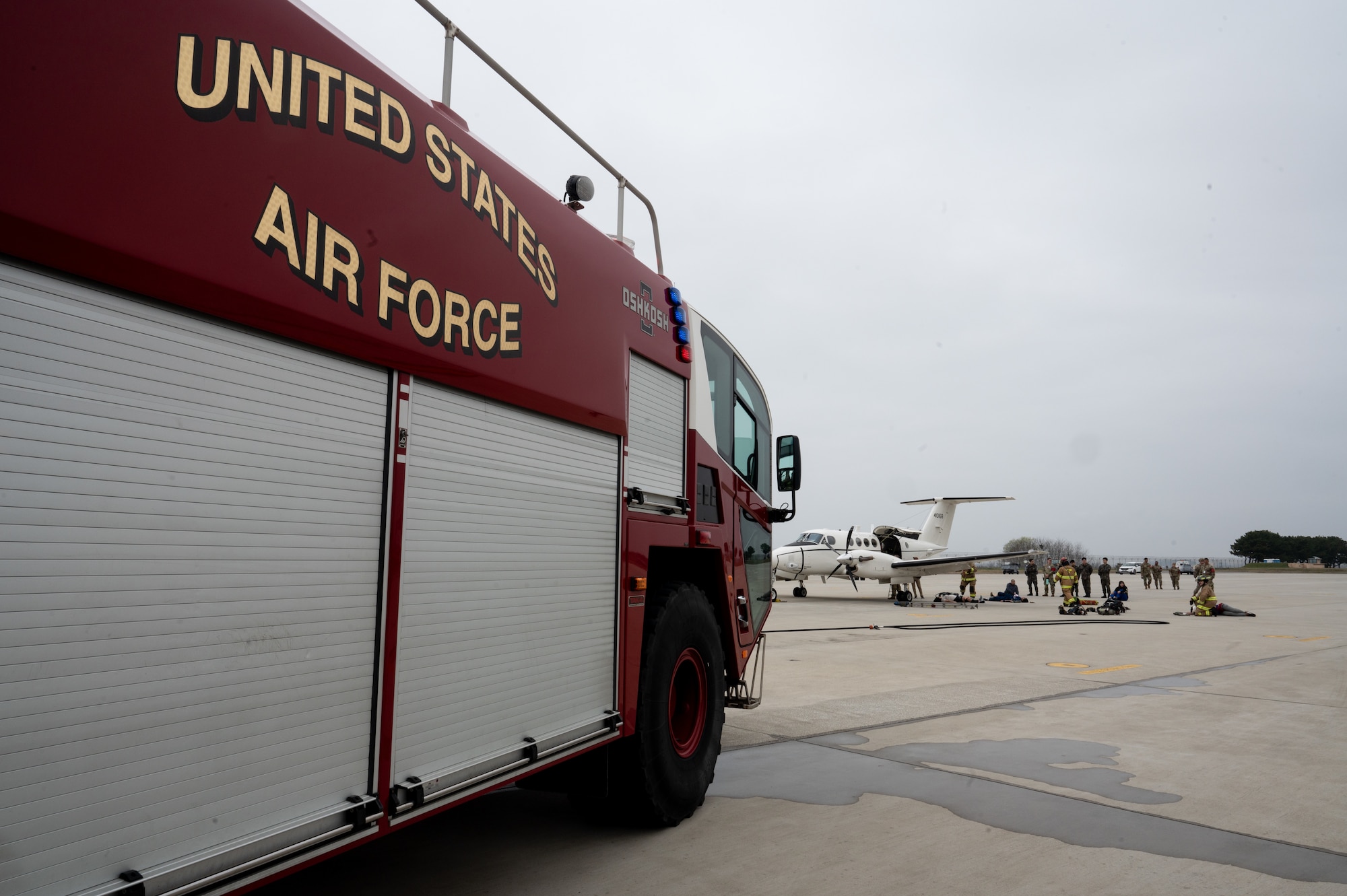 Overview of an exercise on the flightline.