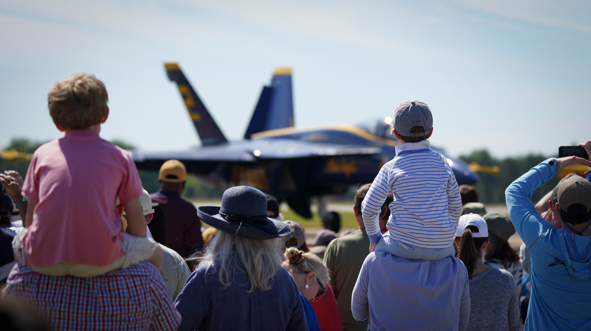 Spectators attend the Beyond the Horizon Air and Space Show at Maxwell Air Force Base, Ala. April 6, 2024. The air and space show boasted a variety of activities, including military and civilian aerial demonstrations, static display aircraft, and a STEM expo. Organized by Maxwell Air Force Base in collaboration with civilian partners and sponsors, the event aimed to celebrate the rich heritage of aviation while also providing an opportunity for the public to engage with the military community. (U.S. Air Force Photo Senior Master Sgt. Richard P. Ebensberger)