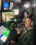 An MQ-9 crew prepares to launch the aircraft at Ellington Field Joint Reserve Base in Houston March 9, 2024. The 147th deployed an MQ-9 to help fight the Smokehouse Creek Fire in northern Texas, providing real-time video to civilian agencies and local firefighters.