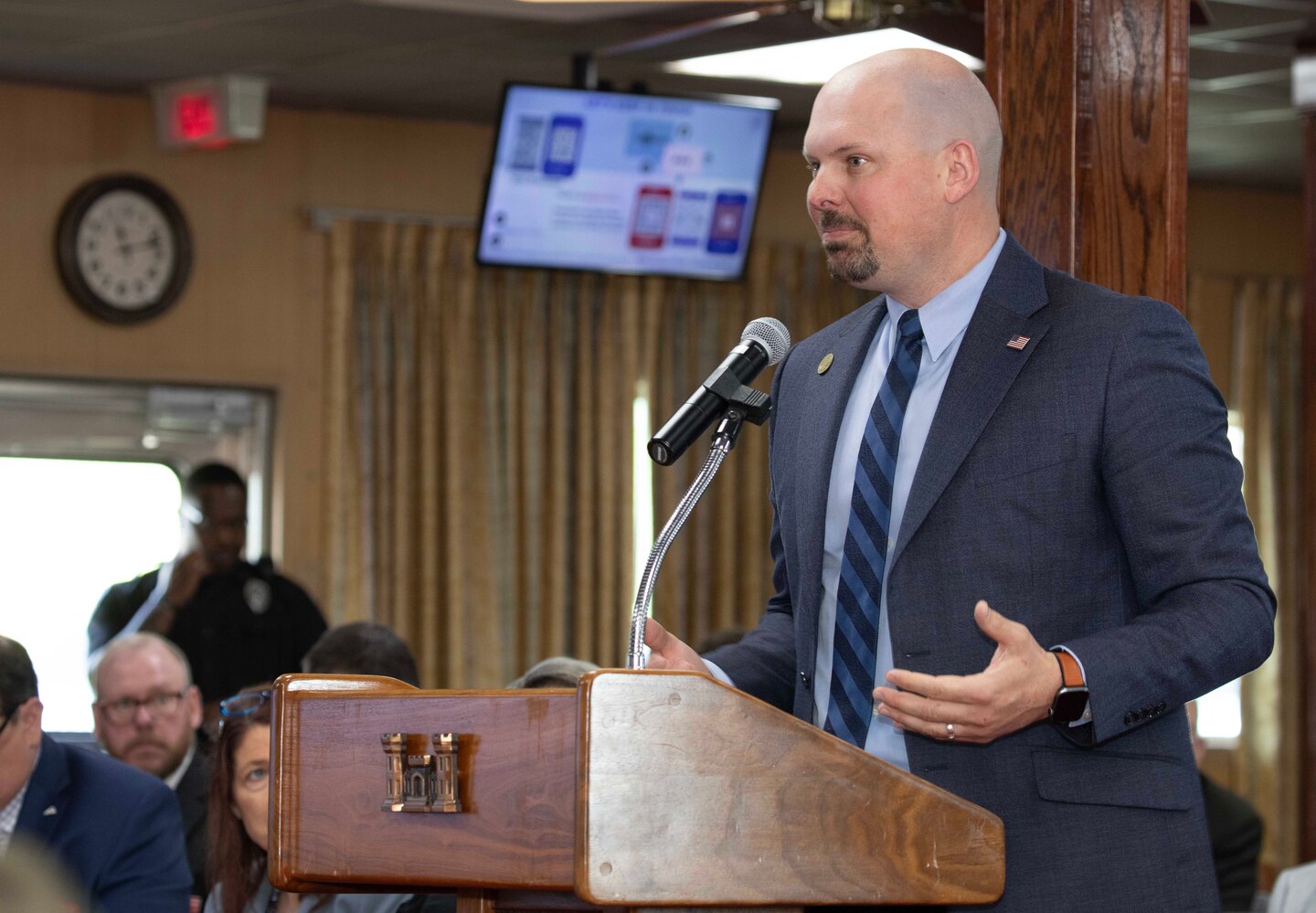 The Mississippi River Commission conducted its annual high-water inspection trip April 8-12, 2024. Four public meetings aboard the Motor Vessel Mississippi also took place in selected towns along the river.

The Commission and the Corps value the opportunity to hear issues and concerns firsthand through the public hearing process. Interaction with congressional, federal, and state interests, local boards, non-government organizations, and the public is crucial to the decision-making process for the nation's water resources.

The Mississippi River Commission brings critical engineering representation to the drainage basin, which impacts 41% of the United States and includes 1.25 million square miles, over 250 tributaries, 31 states, and two Canadian provinces.