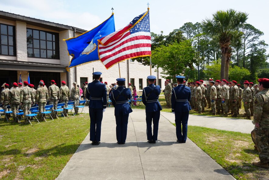 A dedication ceremony was held in honor of SrA Danny Sanchez, who was killed-in-action in Afghanistan on Sept. 16, 2010, at the Special Tactics Training Squadron. (U.S. Air Force Photo by Capt. Savannah Stephens)