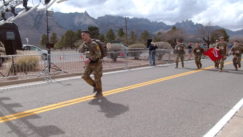 Special Agent Ethan Pempek participates in the 35th annual Bataan Memorial Death March.