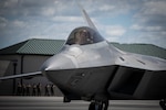 A U.S. Air Force pilot assigned to the 149th Fighter Squadron, Virginia Air National Guard, prepares for take off in an F-22 Raptor during exercise Sentry Savannah 22-1 at the Air Dominance Center in Savannah, Georgia, May 11, 2022. Sentry Savannah is the Air National Guard’s premier counter air exercise, encompassing 10 units of fourth- and fifth- generation fighter aircraft, which tests the capabilities of warfighters in a simulated near-peer environment and trains the next generation of fighter pilots for tomorrow’s fight.