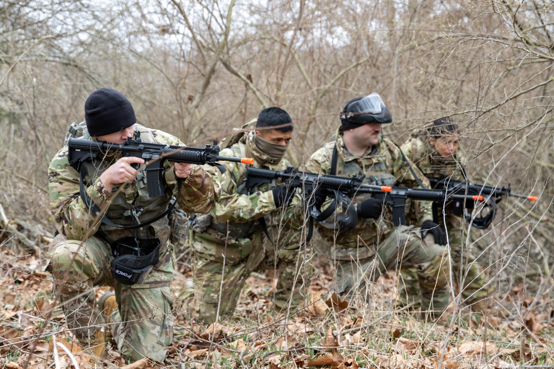KYARNG officer candidates mix with Ecuadorian Army, Navy, and Air Force cadets for an information exchange at Wendell H. Ford Regional Training Center in Greenville, Kentucky, Feb. 24-28, 2024.