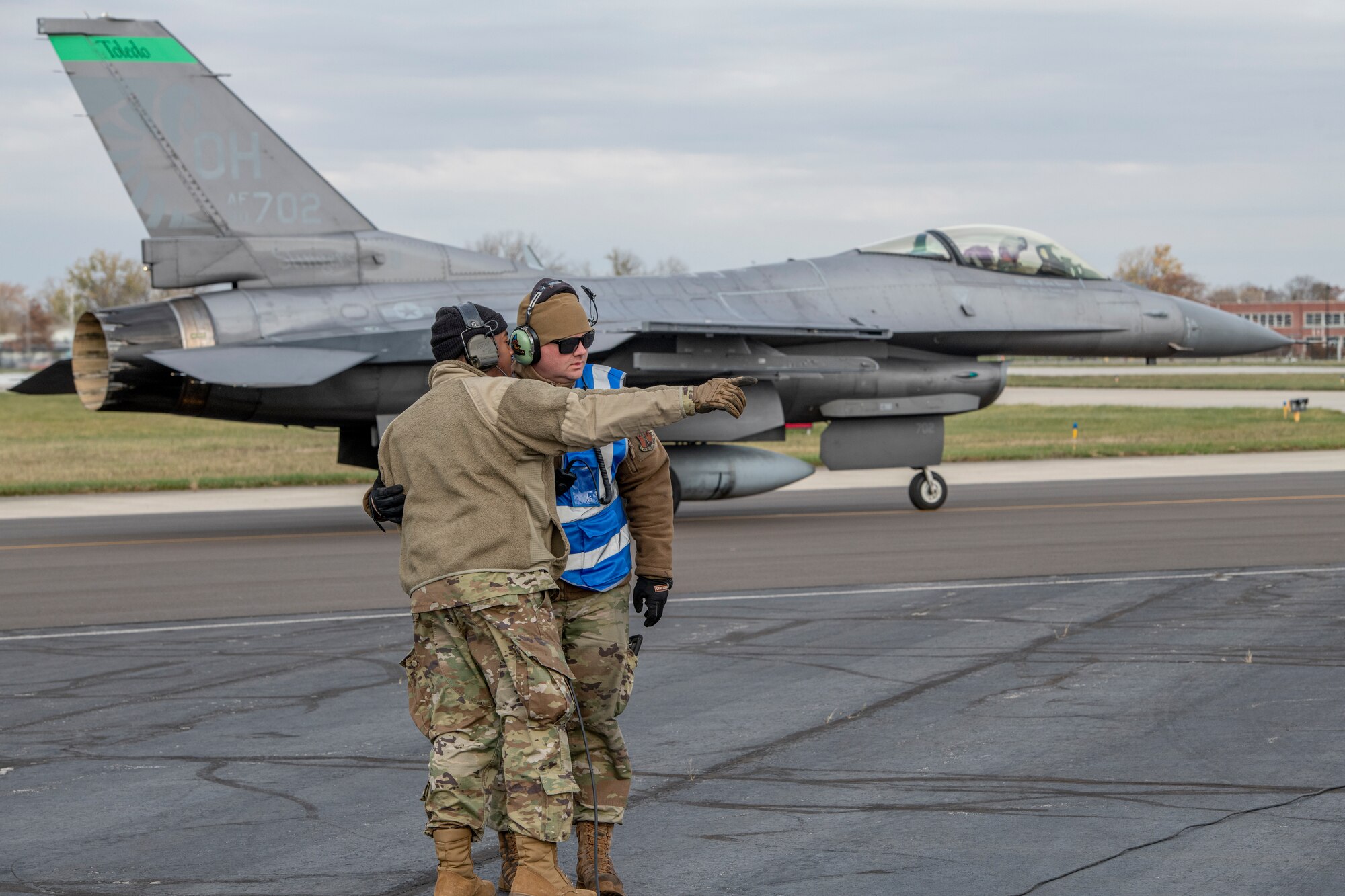 Airmen from the Ohio Air National Guard’s 180th Fighter Wing conducted an Agile Combat Employment exercise at the 122nd Fighter Wing, Indiana Air National Guard Base in Fort Wayne, Indiana, Nov. 6 and 7, 2023.