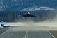 U.S. Air Force F-22 Raptors assigned to the 90th Fighter Squadron take off from Joint Base Elmendorf-Richardson, Alaska, April 7, 2024, for Agile Reaper 24-1. AR 24-1 is an effort from JBER’s 3rd Air Expeditionary Wing to exercise Agile Combat Employment. The exercise will use combat-representative roles and processes to deliberately target all participants as a training audience and stress the force’s capability to generate combat air power across the Indo-Pacific region. (U.S. Air Force photo by Senior Airman Patrick Sullivan)
