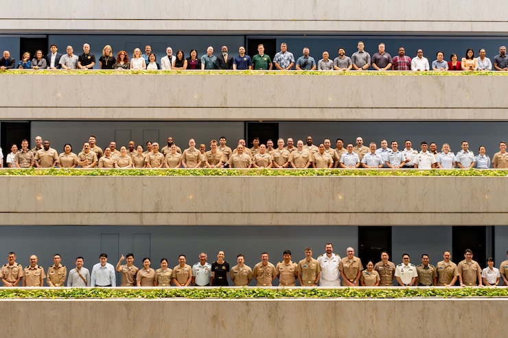 SINGAPORE (Apr. 9, 2024) Pacific Partnership staff and partner-nation representatives attend a main planning conference (MPC) in Singapore, ahead of Pacific Partnership 2024-2 (PP-24.2). Pacific Partnership the U. S. Navy's largest humanitarian and civic assistance mission with partner-nations, non-governmental organizations and other government agencies to execute a variety of humanitarian civic action missions across the Indo-Pacific. The annual mission is designed to strengthen relationships and improve U.S. and partner-capacity to deliver humanitarian assistance and disaster-relief preparedness. (U.S. Navy photo by Mass Communication Specialist 1st Class Jomark A. Almazan/Released)