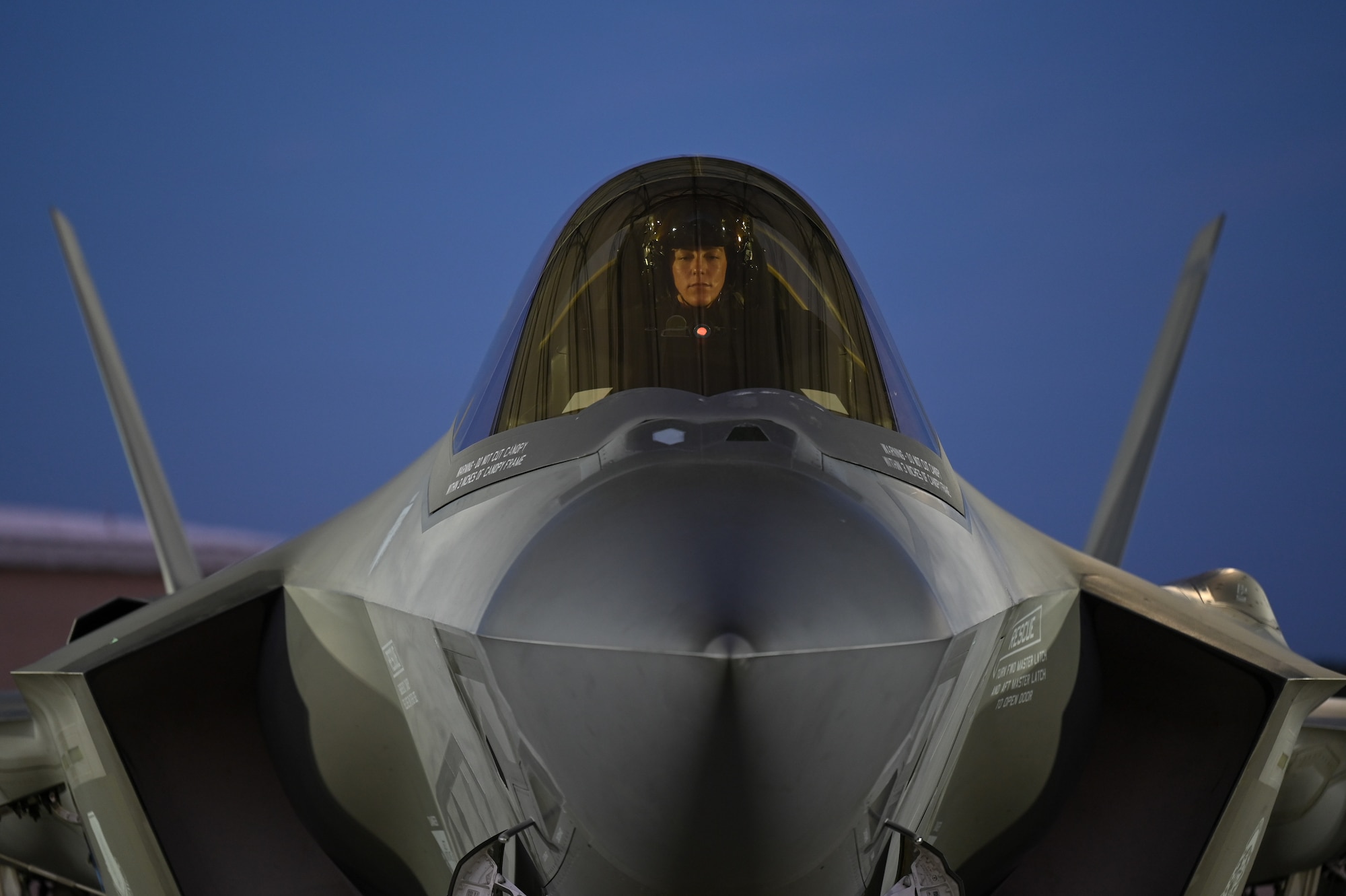 As an instructor pilot, Schol guides students through the F-35 syllabus preparing them for their next operational assignment. (U.S. Air Force photo by Airman 1st Class Abigail Duell)