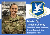 Photo of Chaney with AFSFC shield