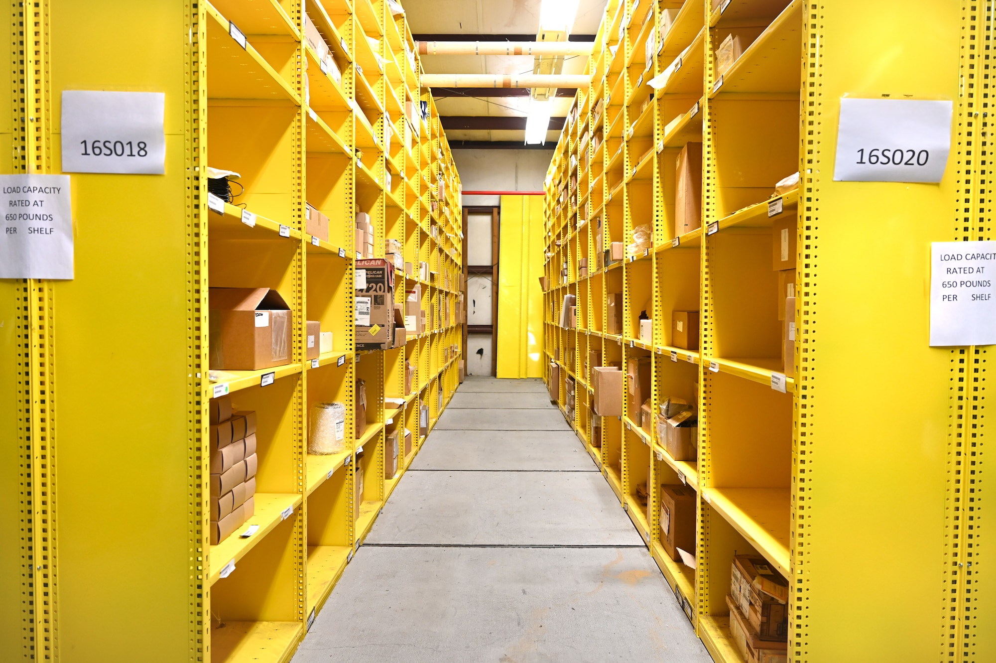 Symmetrical photo of stored equipment.